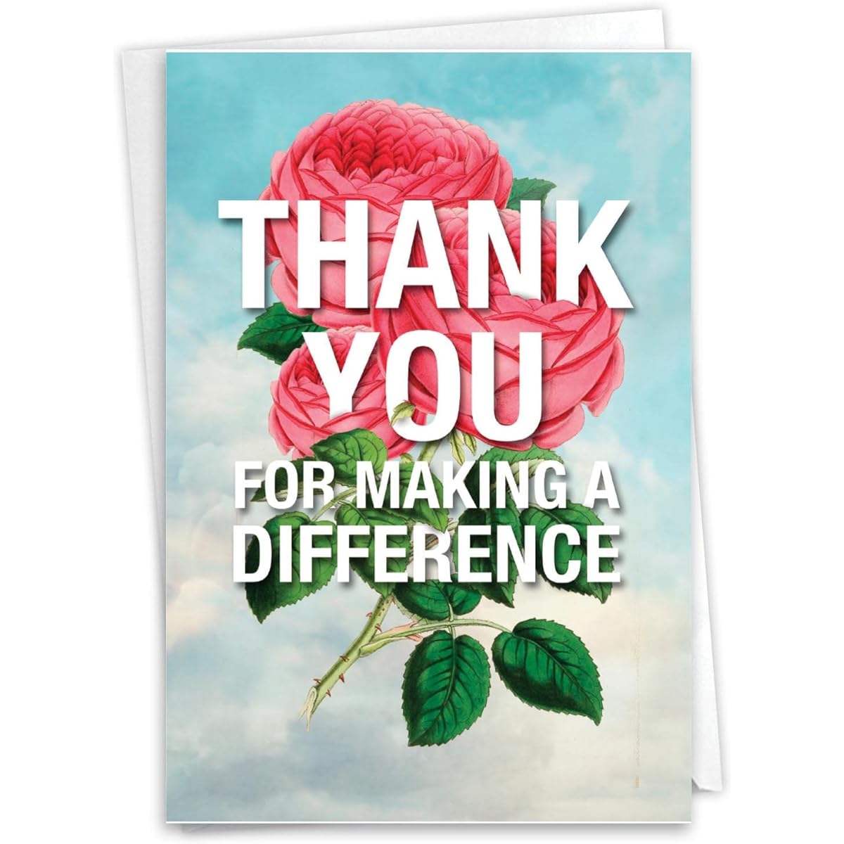 NobleWorks Thank You Greeting Cards (Nurses) with 5 x 7 Inch Envelopes (1 Card) Make a Difference C3720ATYG