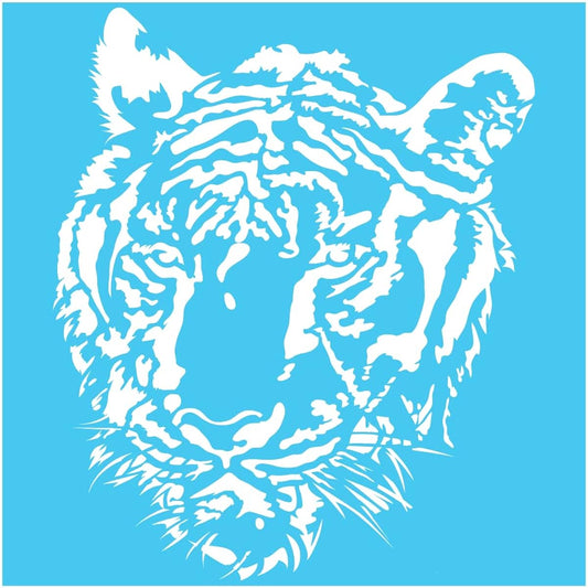 Tiger Face Stencil - Rustic Wall Art DIY Animal Painting Safari Craft Template Multipack (S, M, L) SMP-SL58-S-M-L