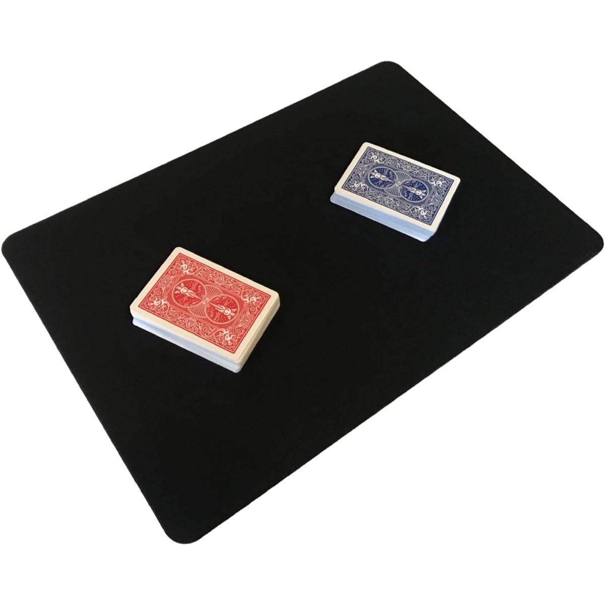 Standard Black Close Up Magic Pad Non-Slip Grip Table Mat for Card Tricks and Coin Illusions - 11 x 16 Inch