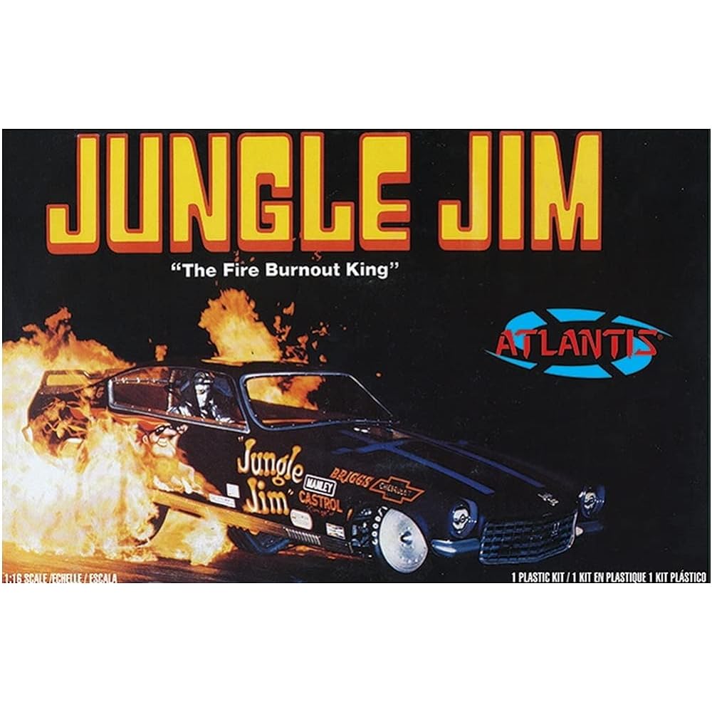Atlantis Model 1/16 Jungle Jim Funny Car Plastic Model ATLAMCH1486 Molding Color