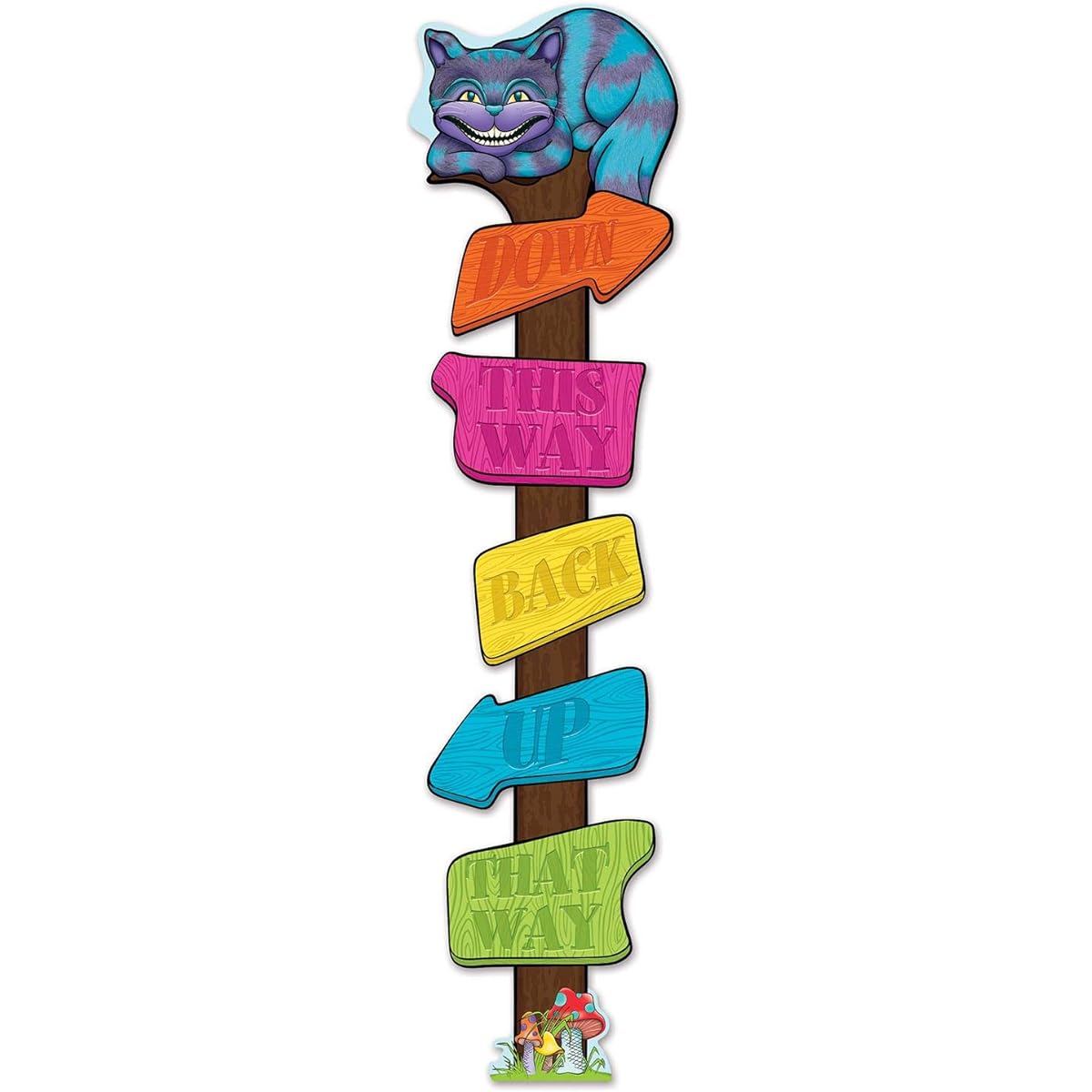 [Beistle] Directional Sign 59937 Multicolor Directional Post Cutout