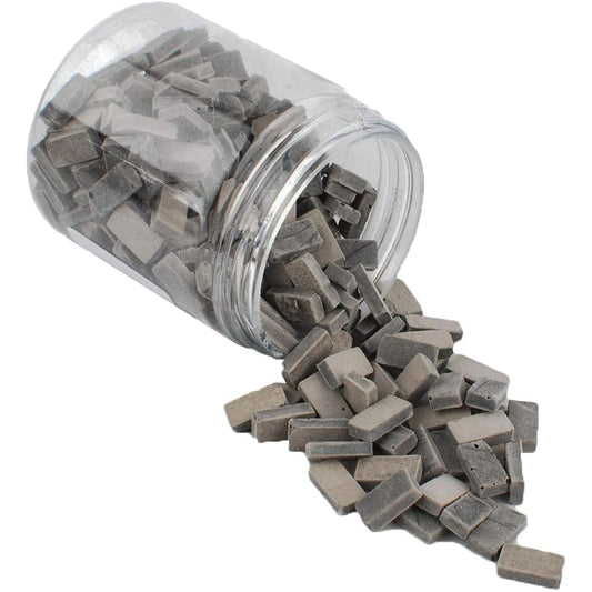 (1:35, Grey) - NW 250pcs Brick Building Set Dollhouse Miniature Bricks Mini Bricks Model (Grey, 1:35)