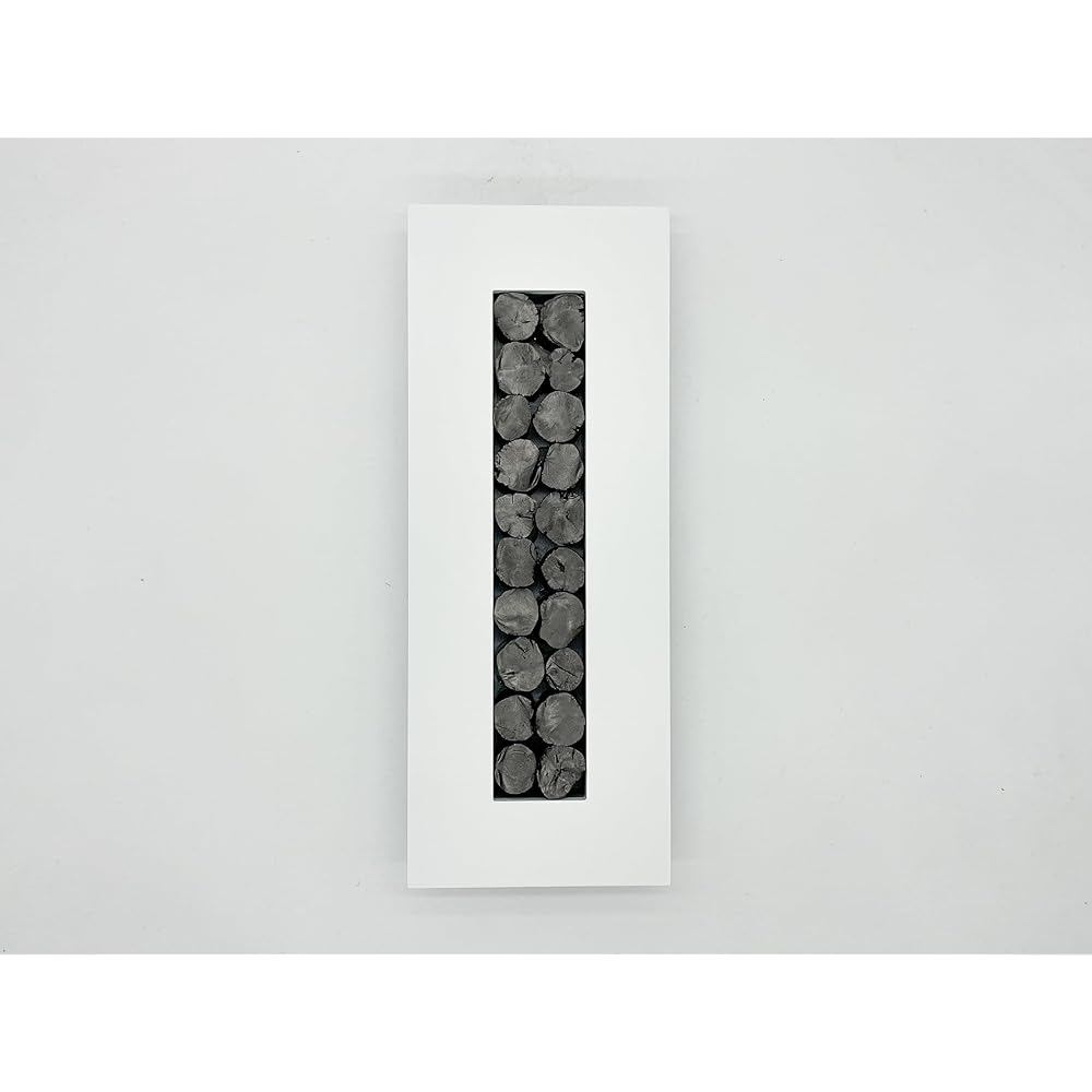 South Sky Kishu Bincho Charcoal Interior Frame Large Frame 15.5cm x 40cm Rectangle Figurine Object Deodorant Humidity Control (White)