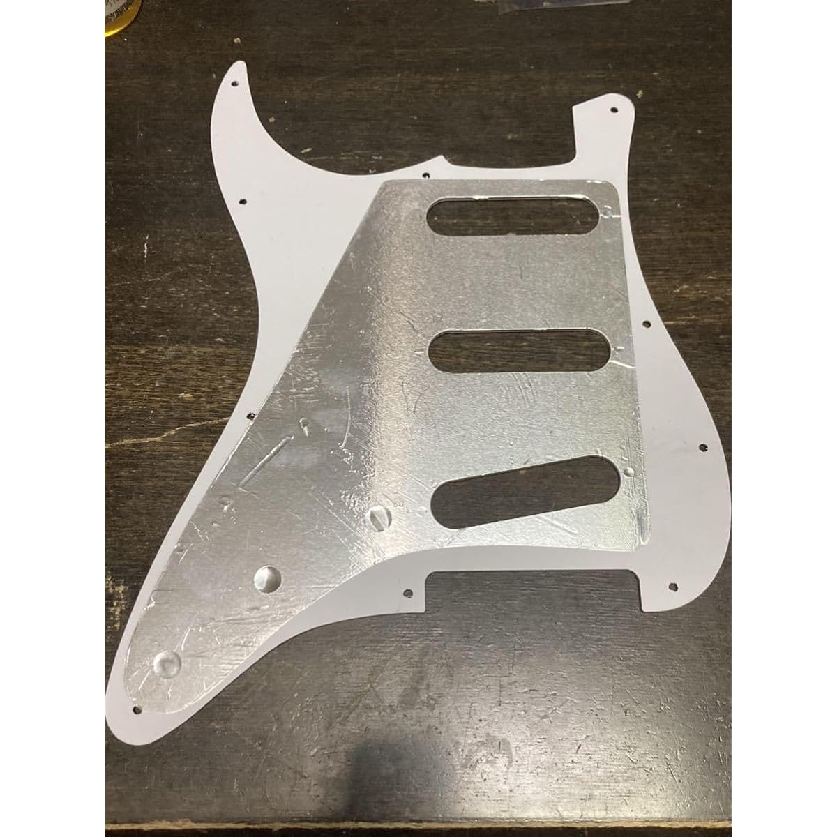 Electric Guitar Pickguard SSS 11 Hole Stratocaster Yellow Pearl