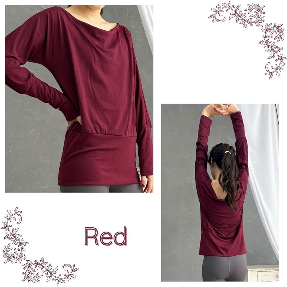 [VeroMan] Yoga Tops, Non-rolling, Long Sleeve, Yoga Wear, Body Covering, Women's ppi-lse030