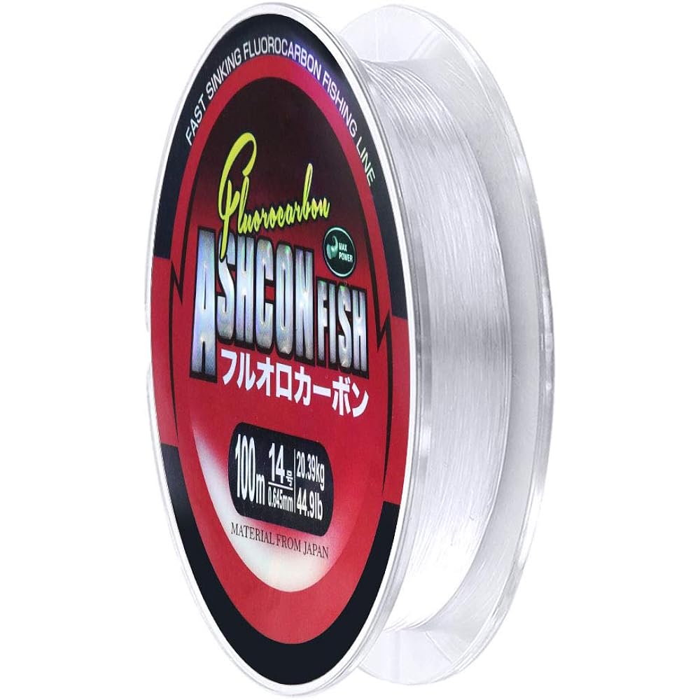 Ashconfish Shock Leader Exsense EX Fluorocarbon 100m Clear