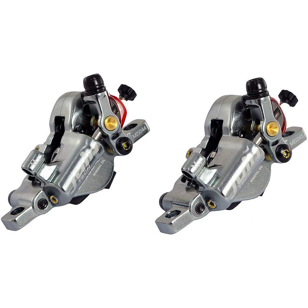 JUIN TECH M1 Hydraulic MTB E-Bike Disc Brake Set 160mm with Rotor, Front and Rear, Gray, JT1949