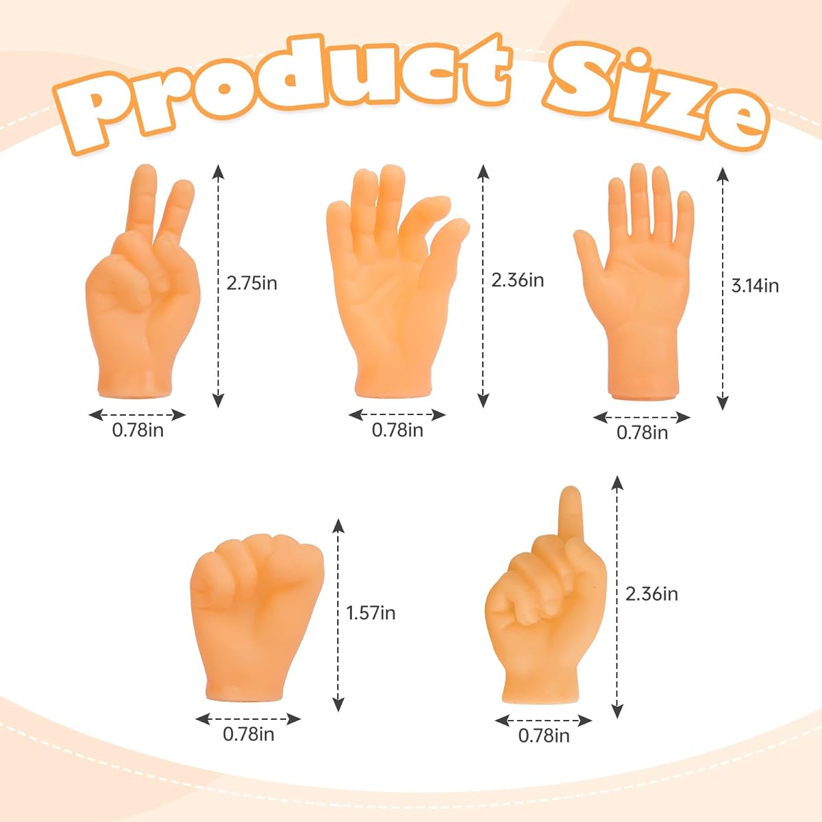 30 Pcs Tiny Hand Finger Puppets Mini Hands Tiny Middle Finger Hands Mini Singing Gags Performance Funny Finger Puppet Show Gifts Class Giveaways Party Favors (7 Styles)