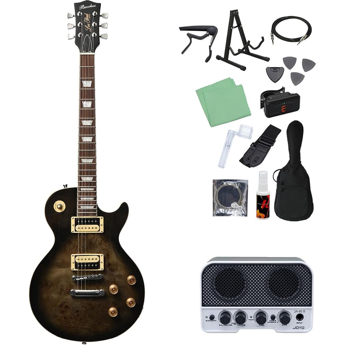 Bacchus BLP-BP/R BK-B Electric Guitar Beginner 14-piece Set [Includes Bluetooth Mini Amplifier] Bacchus