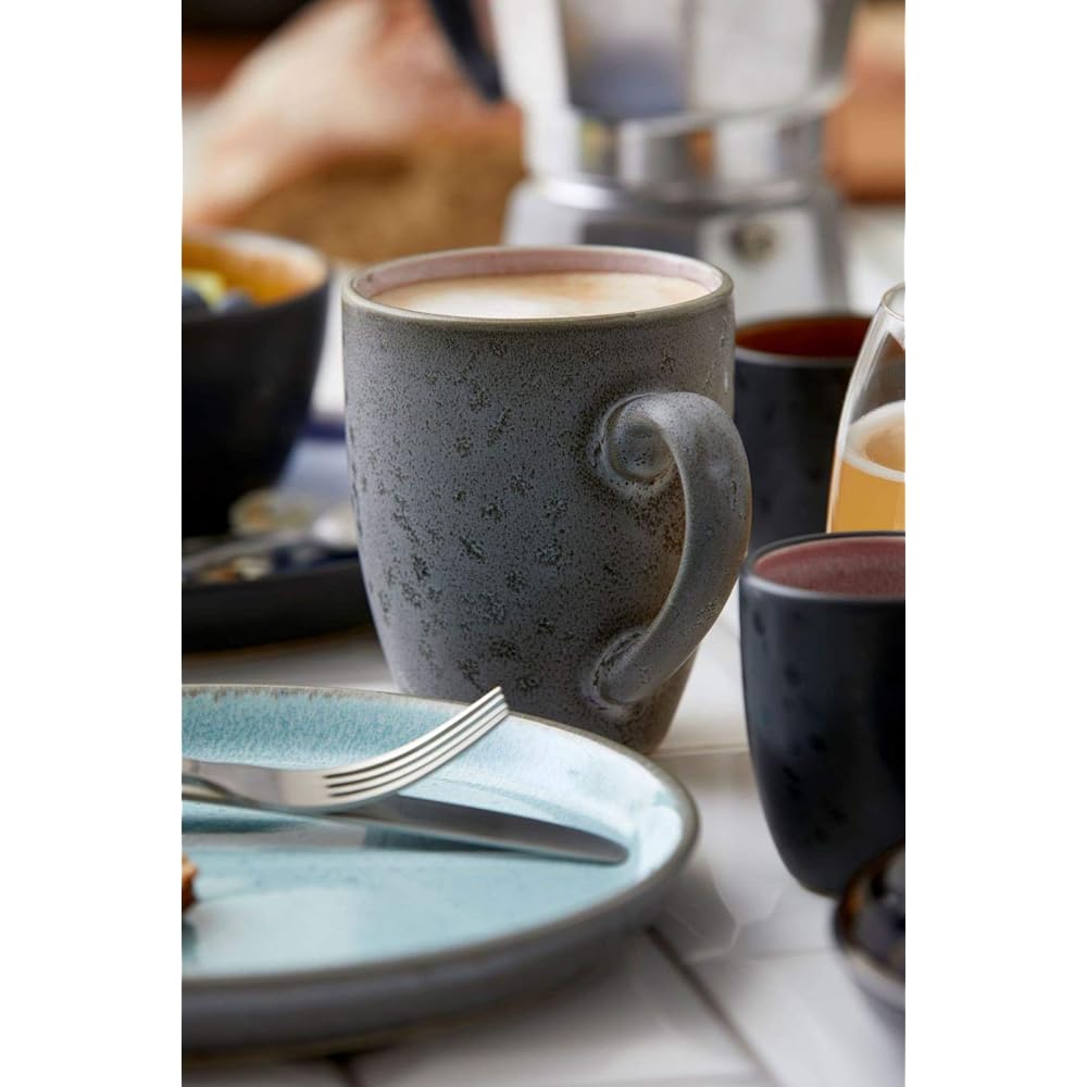 Bitz Mug Tea Cup Coffee Cup 300ml Set of 4 821391 Black/Lilac