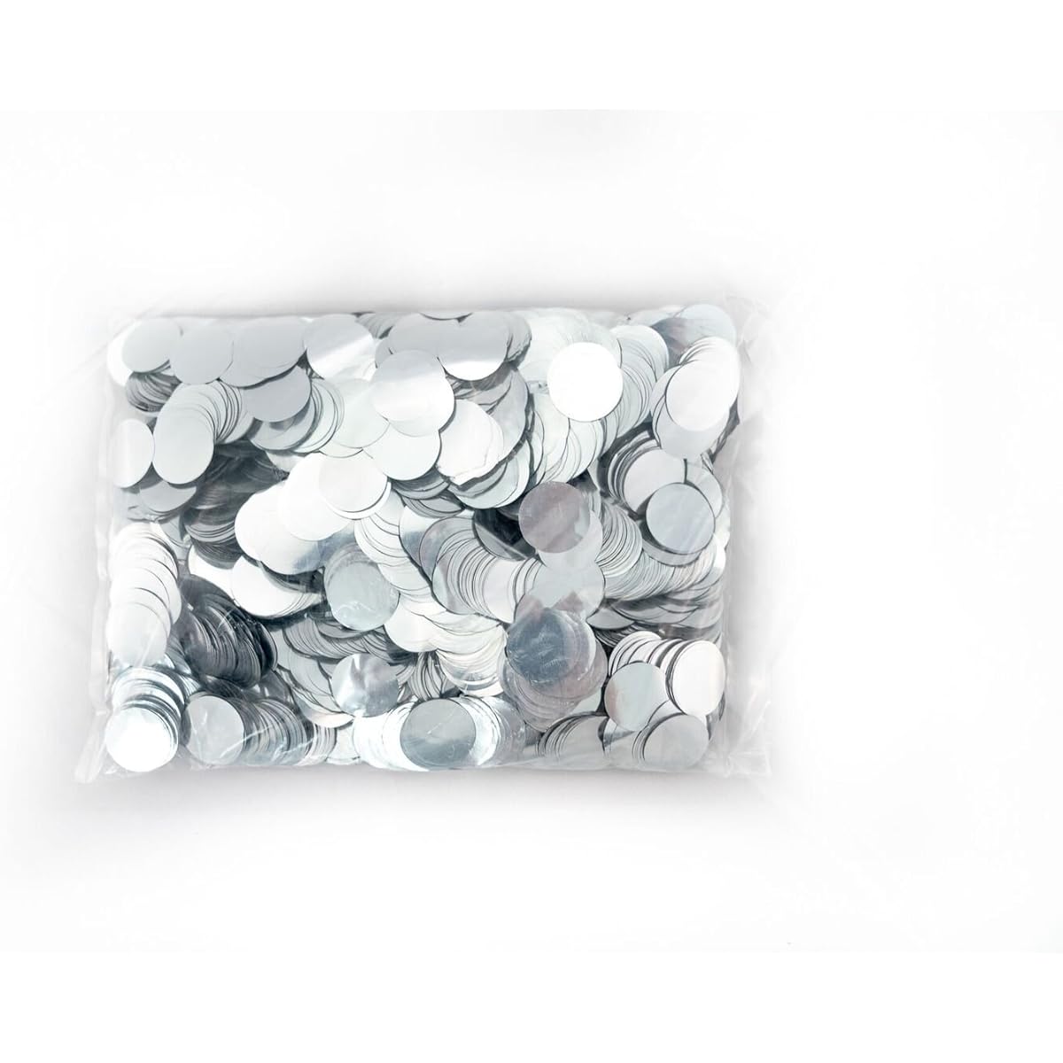 Ultimate Confetti 1" Silver Metallic Confetti Circles 30,000 Pieces Perfect for Weddings, NYE Decorations, Balloon Parties