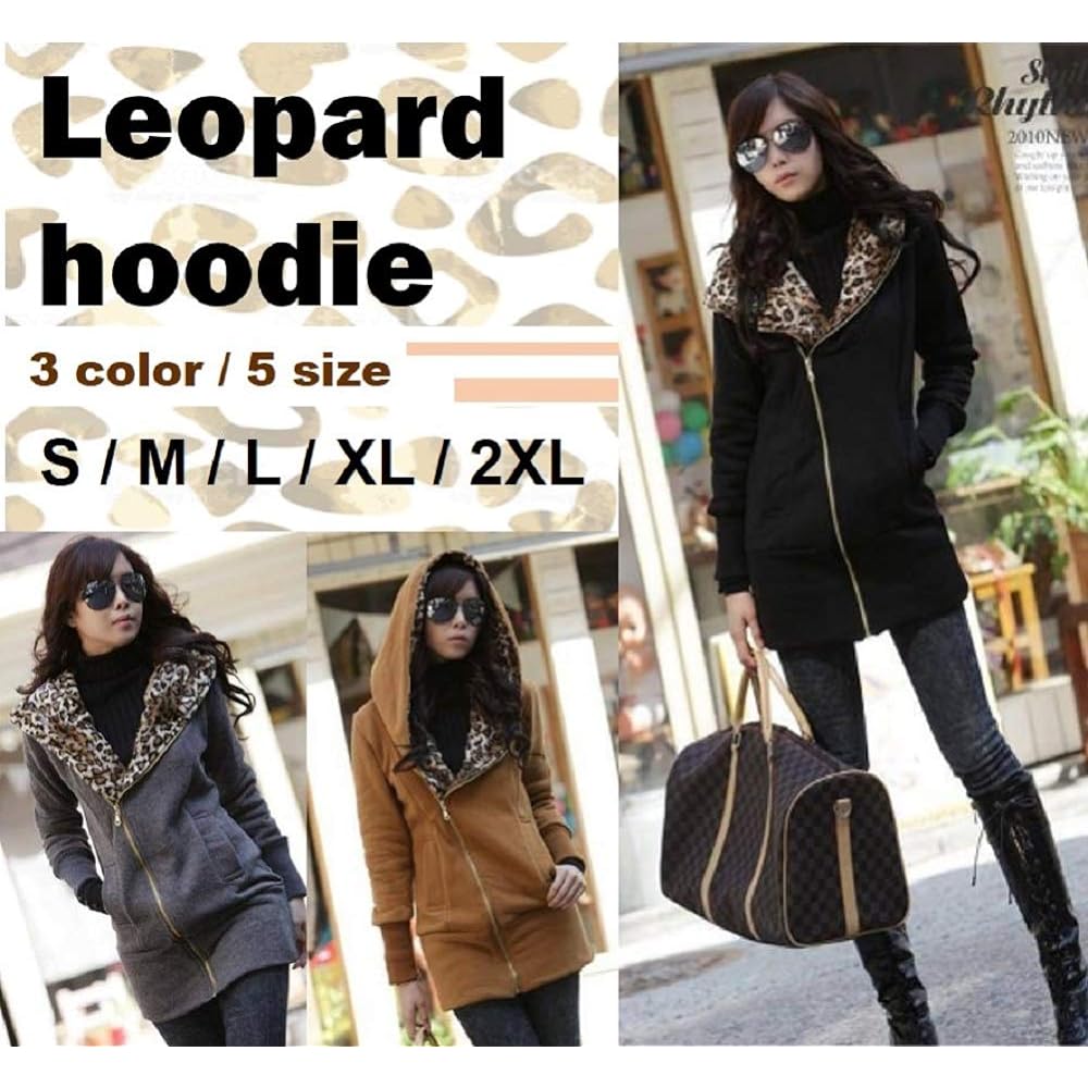 [1/2style] [Nibun Noichi Style] Jacket, Zip-up, Lining, Warm, Thick, Brushed, Animal, Women's