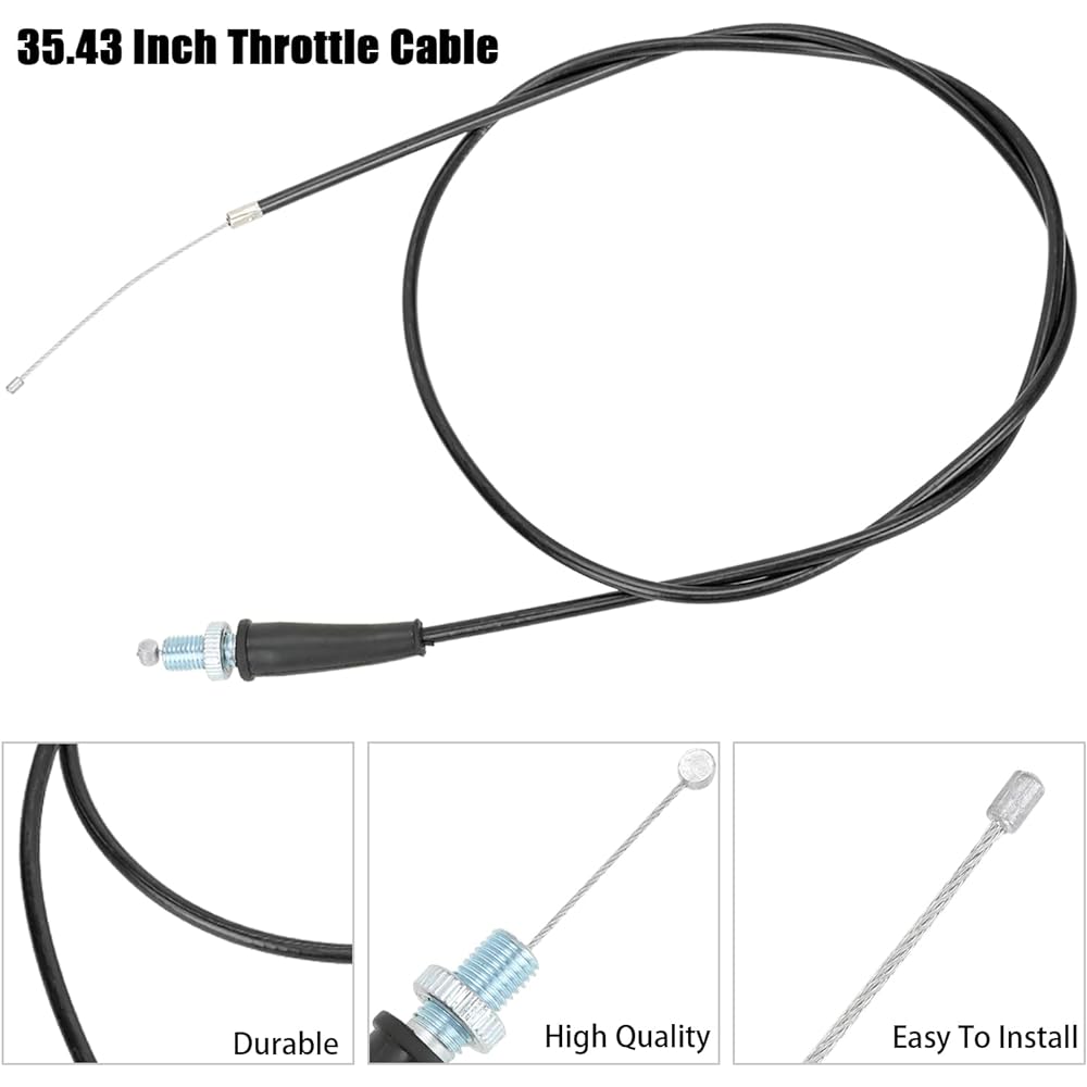 YOXUFA 35.45inch Throttle Cable 50cc 70cc 90cc 110cc 125cc SSR TTR Coolster QG TaoTao DB14 Apollo RFZ Baja Dirt Runner DR50 DR70 DR90 DR125 X-pro SYX Moto Roketa Chinese Pit Dirt Mini Bike Parts