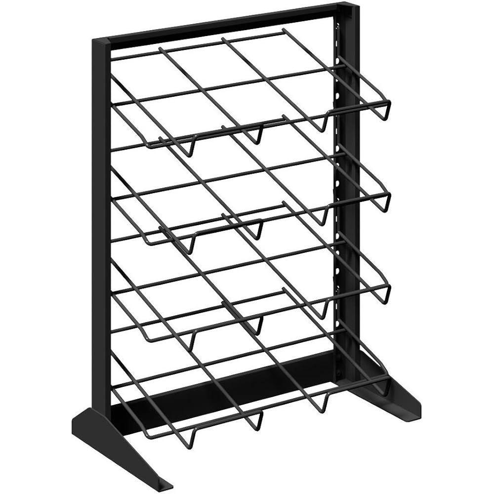 Sanyo Super Stand Bookshelf Magazine Rack Vertical 4 Tiers Flat MS-ST467LS