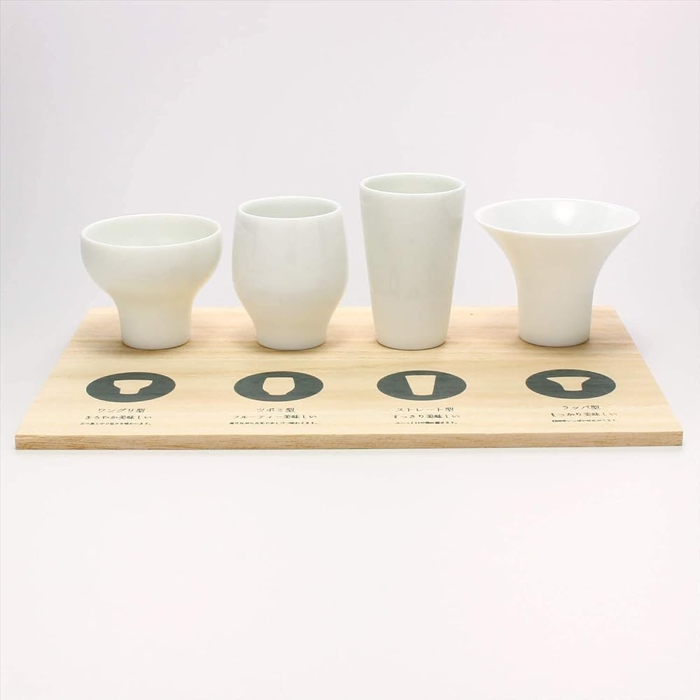 Japan Drinking Comparison Set, Mino Ware, Sake Cup, Tubomi, Wanguri, Trumpet, Straight 5-piece set. Please try the sake at home, which is said to have a different taste depending on the texture. Made in Japan, Enver Helluk (R)