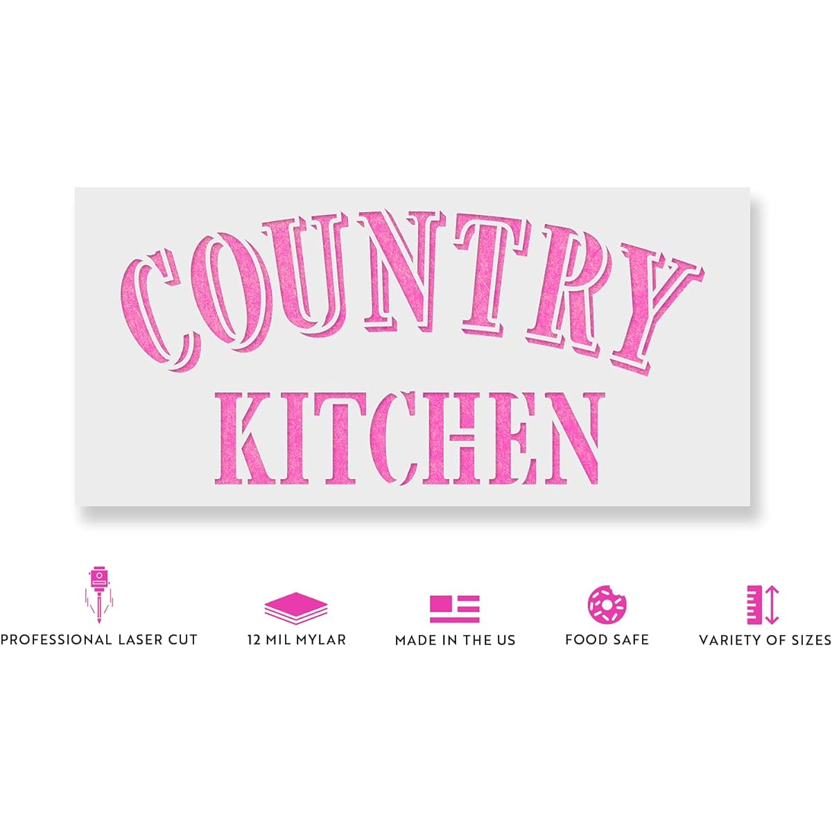 Country Kitchen Stencil Templates for Walls and Crafts Reusable Stencils for Painting Small & Large Sizes