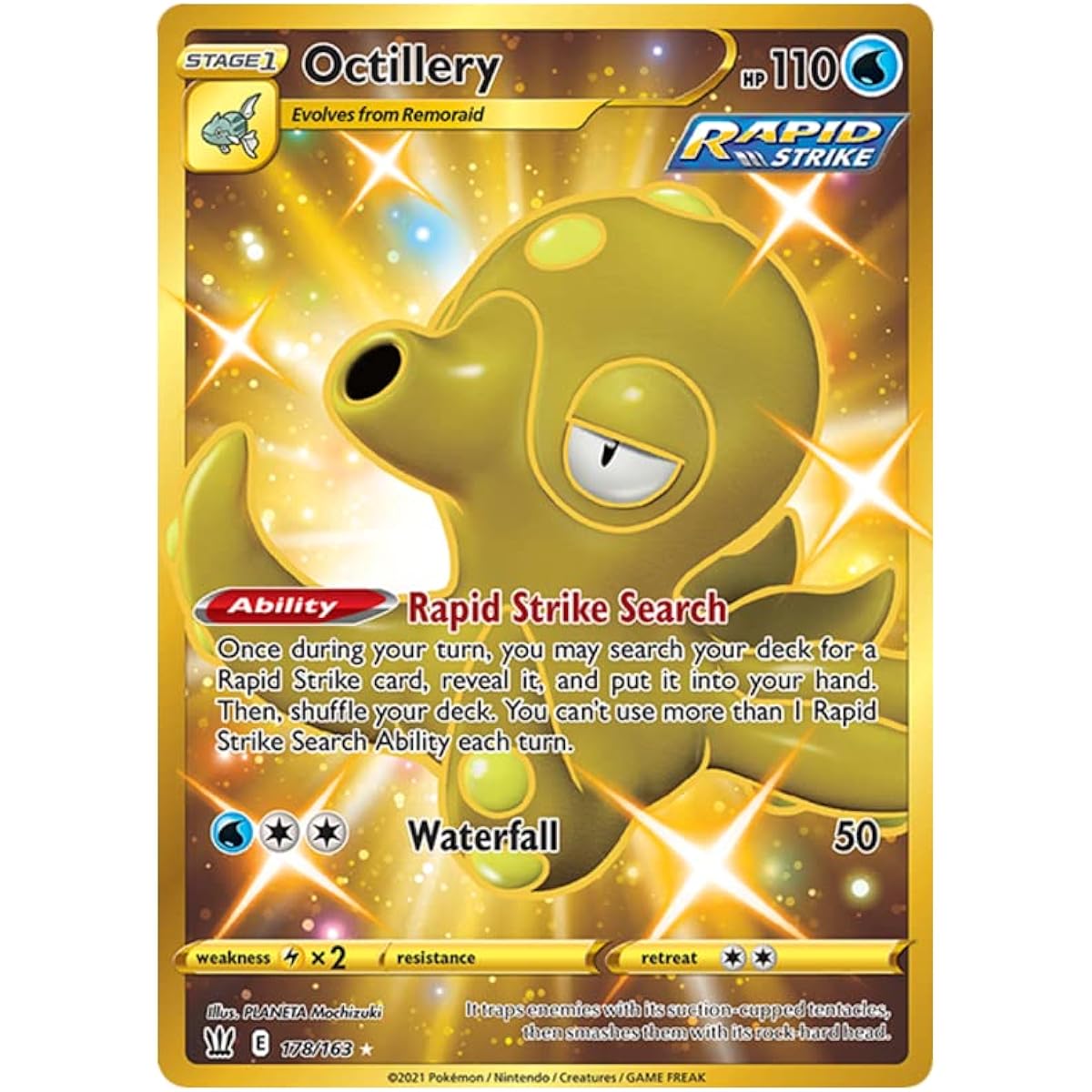 Octillery - 178/163 - Secret Rare - Sword & Shield - Battle Style