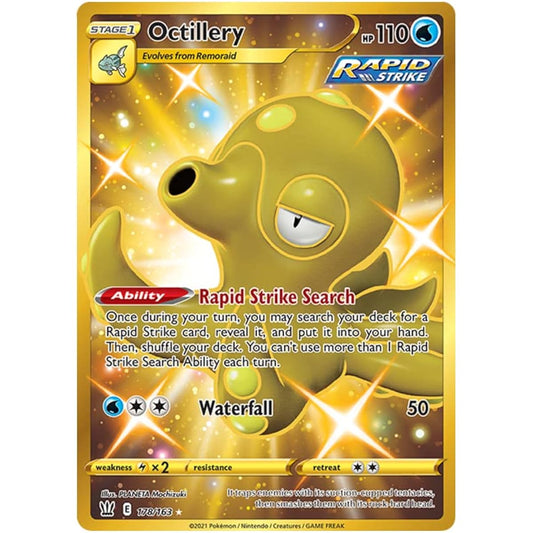 Octillery - 178/163 - Secret Rare - Sword & Shield - Battle Style