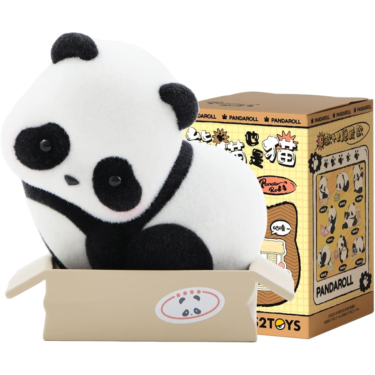 52TOYS Panda Roll Panda Cat 1pc Cute Action Figure Box Toys Cute Figures Popular Collectible Art Toys Cute Figures Creative Gifts for Christmas Birthday Party Holidays