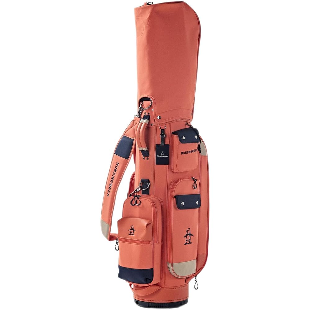 [Munsingwear] Caddy Bag, 3.3kg, 9.0 Type, 6 Divisions, Compatible with 47 Inches, Includes Removable Pouch, Golf MQBWJJ01 Men's