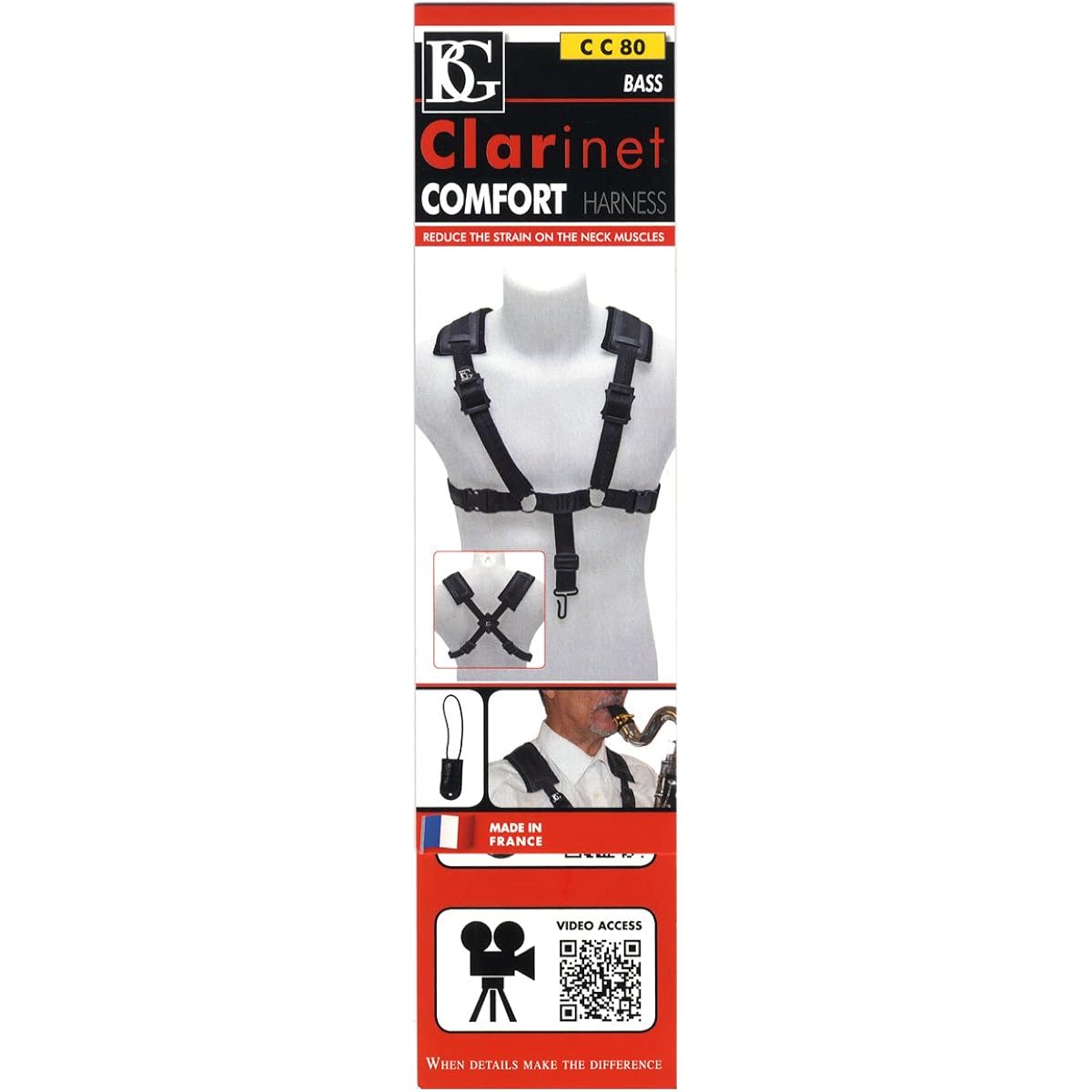 BG COMFORT HARNESS Strap Bass Clarinet CC80