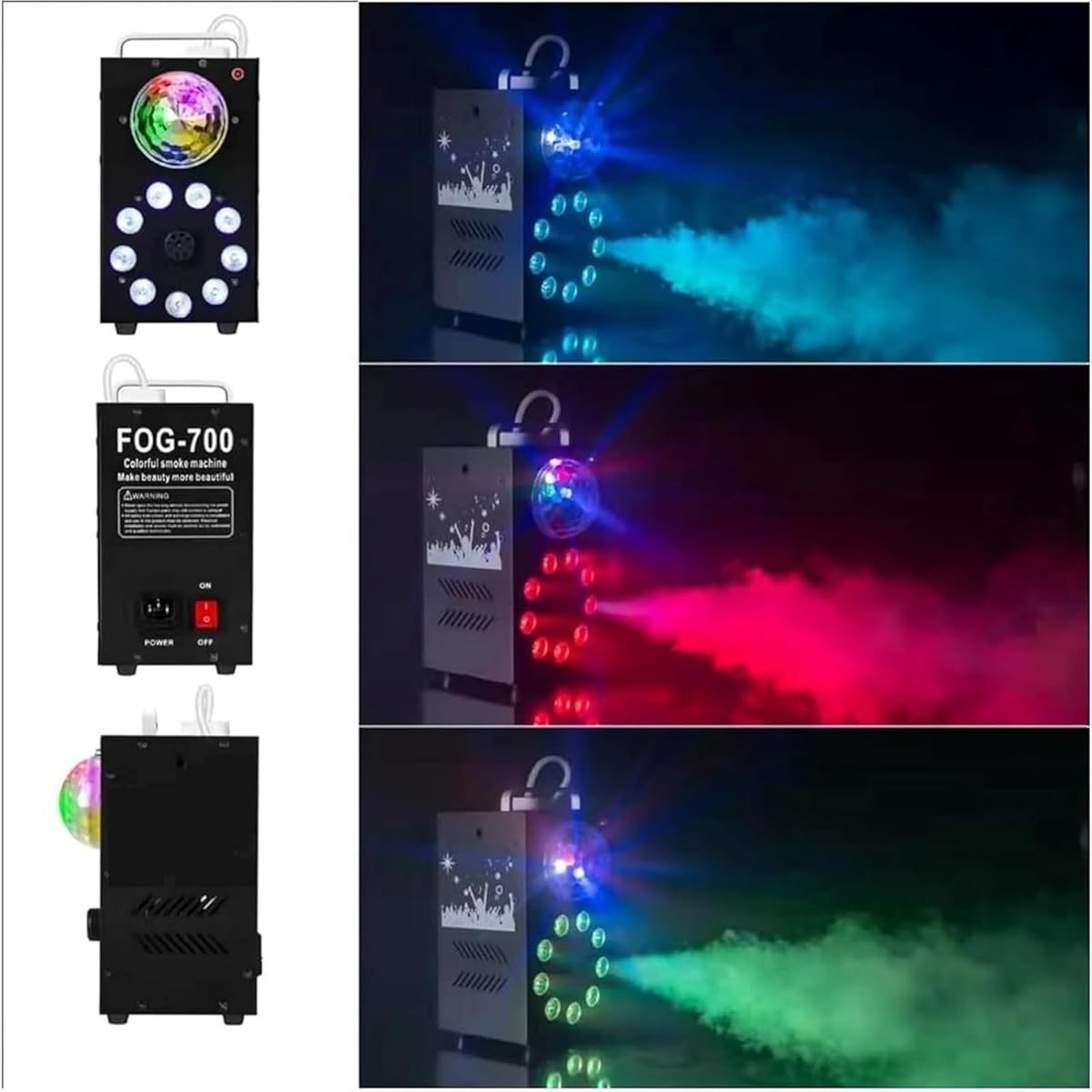 LED RGB Disco Ball Dye Light, 700W Disco Light with Various Lighting Modes and RGB Lighting Effects, Widely Used for DJ Disco Wedding Party Halloween