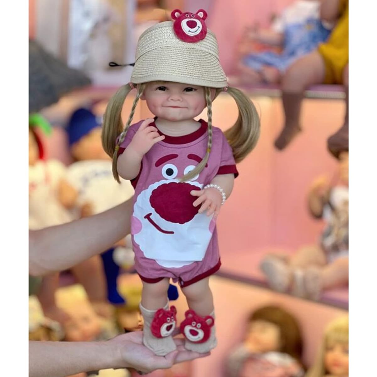 22inch Full Body Silicone Reborn Doll Girl 55cm Realistic 3D Skin Toddler Princess Doll Kids Christmas Birthday Gift