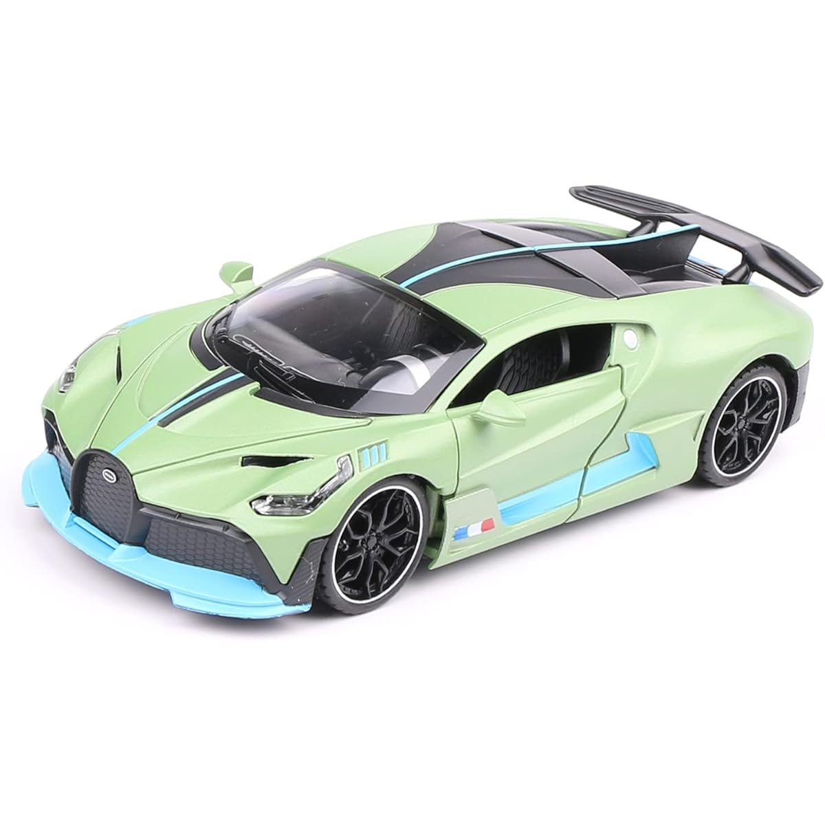 1:32 Bugatti Divo Zinc Alloy Pull Back Car Diecast Electronic Toy with Light and Music Decorative Mini Vehicle Toys Gift for Kids Boyfriend,Young People(Green)