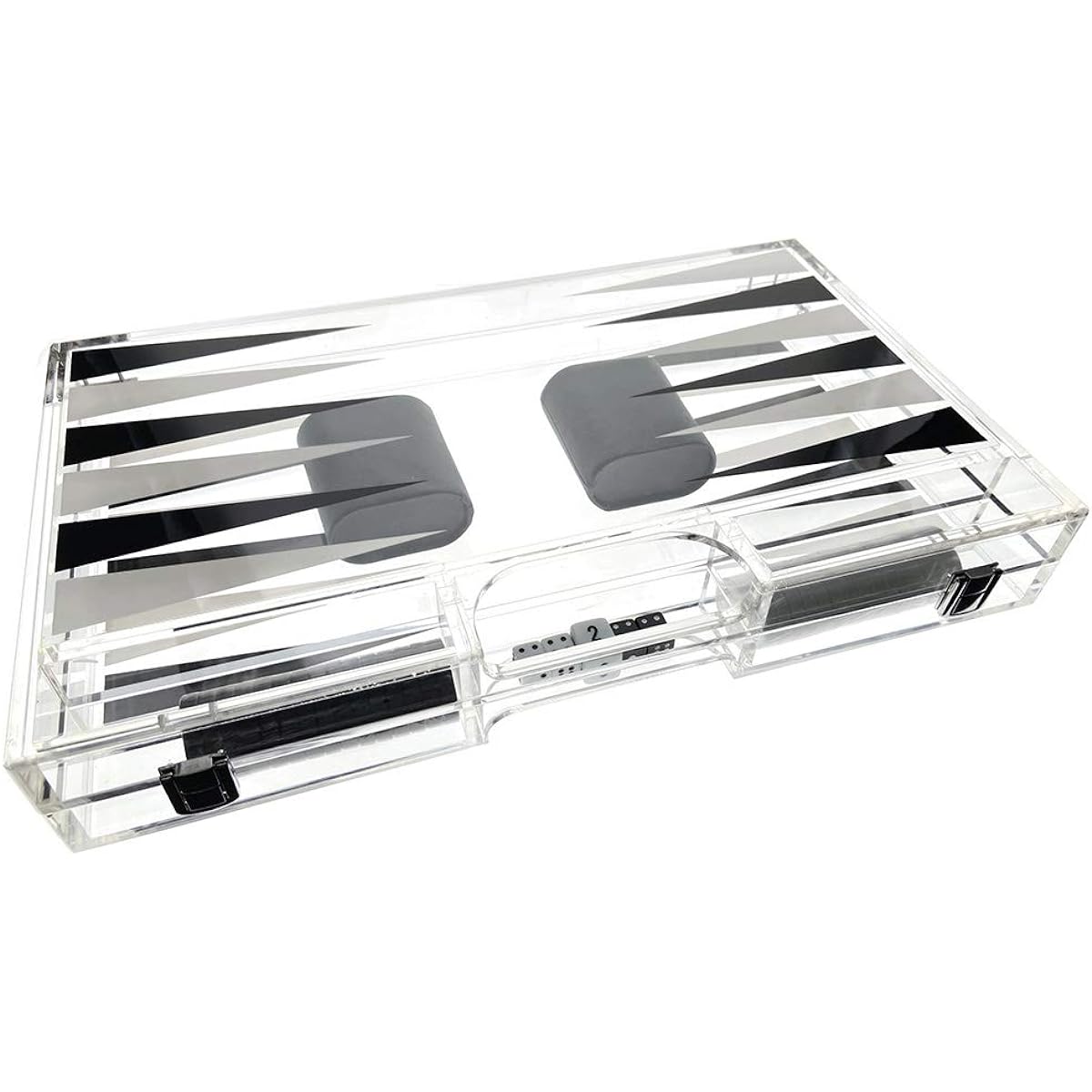 OnDisplay Luxury Acrylic Backgammon Set (Black/White)