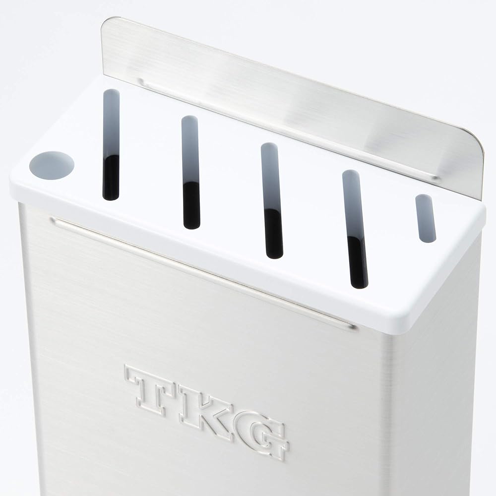 Endo Shoji Commercial TKG Color Knife Rack with Plastic Plate Small A Type Yellow Body 18-8 Lid ABS Resin Made in Japan AHU653