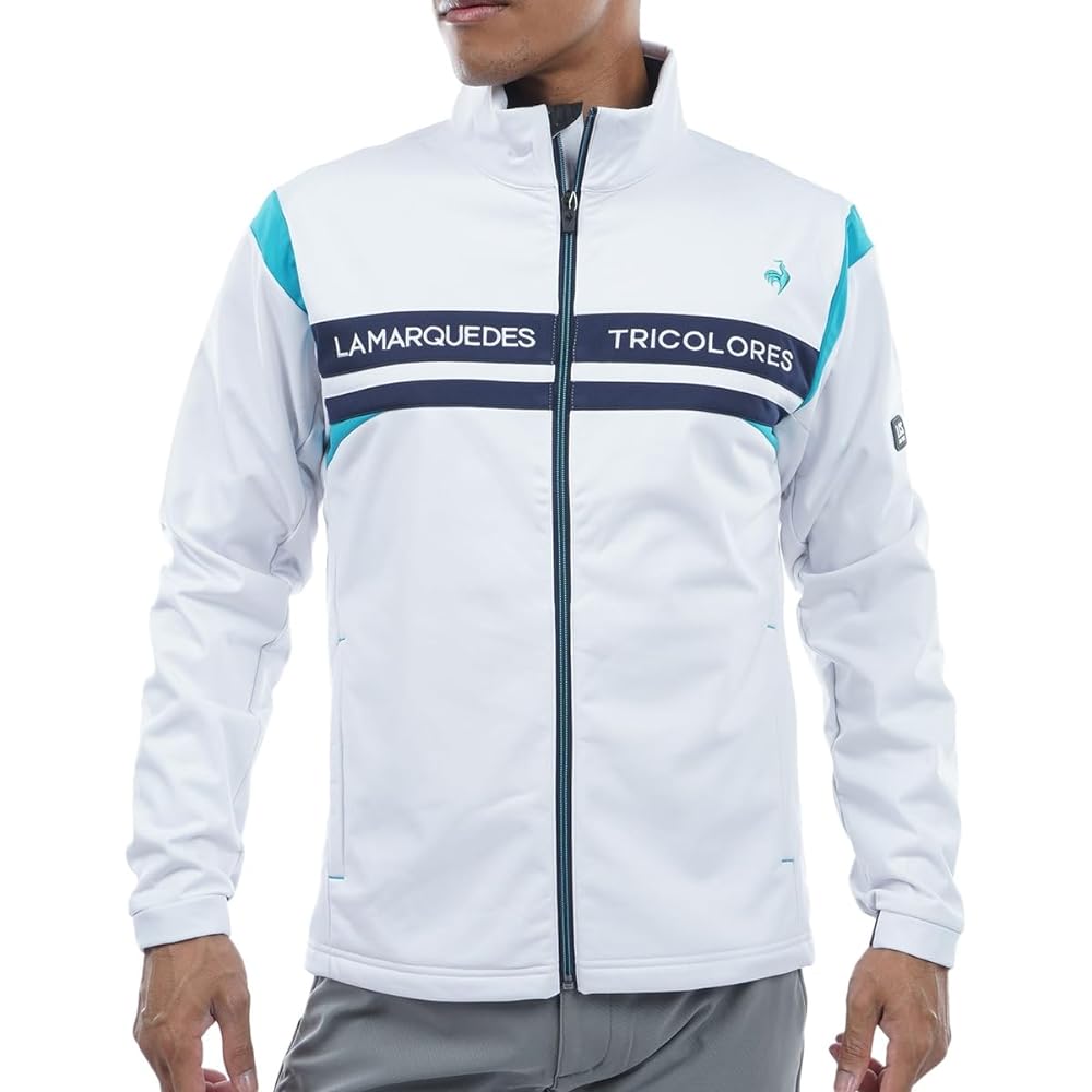 [Le Coq Sportif Golf] Full Zip Cut and Sew [Stretch Forcer] Bonded Material Water Repellent Windproof Heat Retention Golf QGMWJL58 Men's