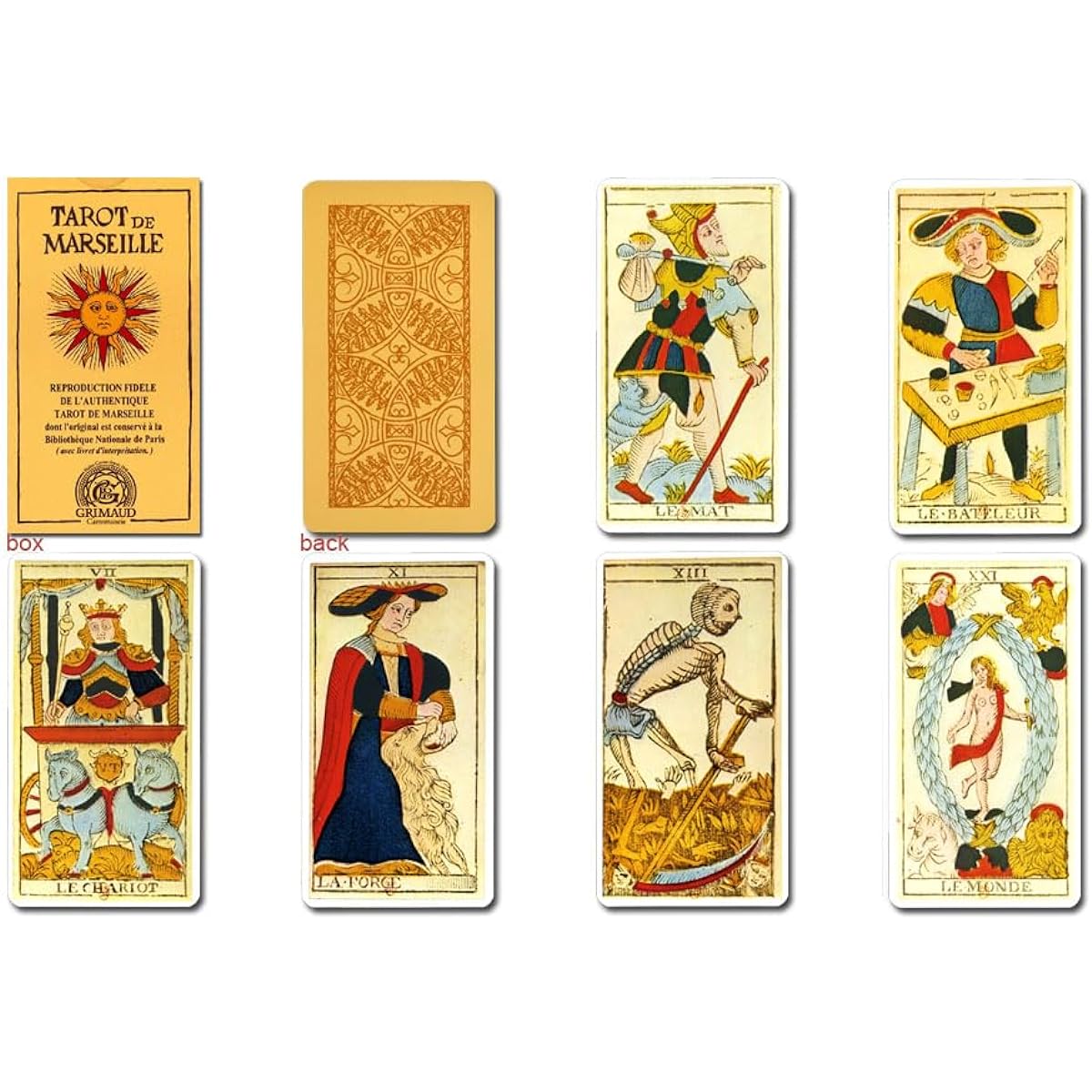 Tarot card fortune telling 78 sheets Nicolas Conver edition Tarot de Marseille Japanese commentary "Pocket manual" included