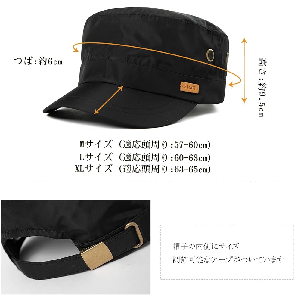 Siggi Cap Men's Hat Casual Large Size UV Protection Breathable Outdoor Fishing Golf Watching Sports All Seasons
