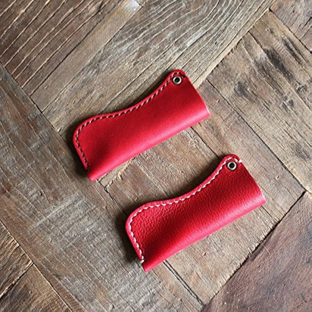 What will be will be & Greenfield OPINEL Folding Knife No.8 Leather Case Leather Color (Red) Stitching (Dark Brown) Handmade Natural Camping Outdoor