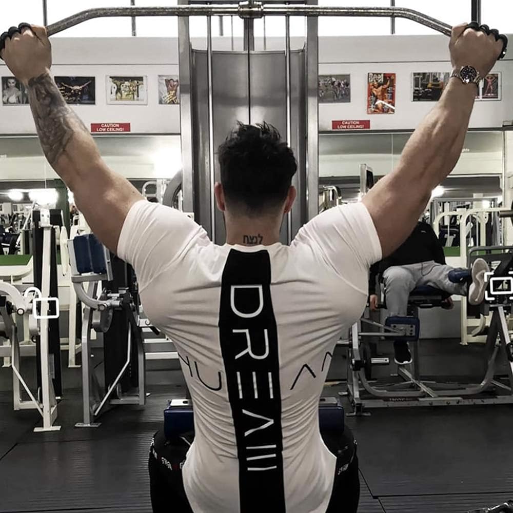[Samy] Training Wear Men's T-Shirt Stretch Short Sleeve Sports Shirt Muscle Training Fitness DX550