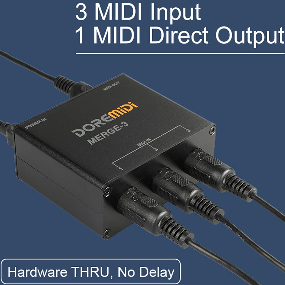 DOREMiDi MIDI Merge-3 MIDI input 2 MIDI output USB power supply MERGE-3 compatible