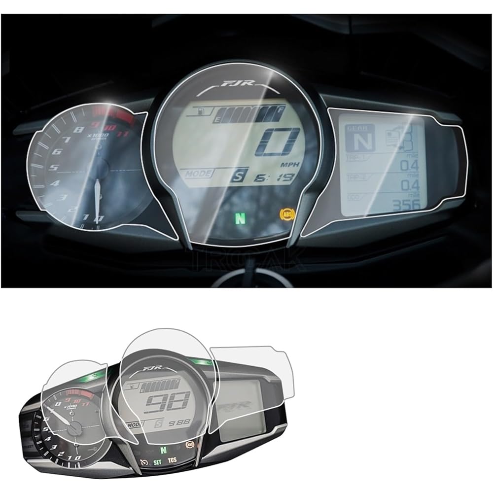 Fits for Honda FJR1300 FJR 1300 2013-2022 Motorcycle Scratch Cluster Screen Dashboard Protective Instrument Film (Color : 2 of instrument film)