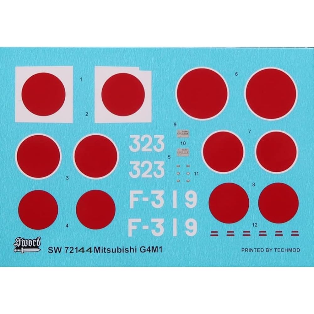 Sword 1/72 Japanese Army Type 11 Land Attack Aircraft Plastic Model SWD72144 Molding Color