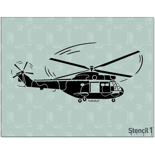 Helicopter Stencil 8.5" x 11"