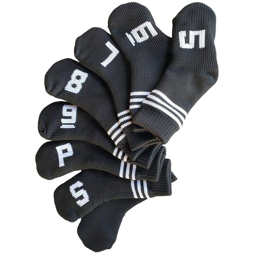 Mega Golf Long Neck Socks Iron Cover Count (5-9, P, S + Plain) 8 pieces