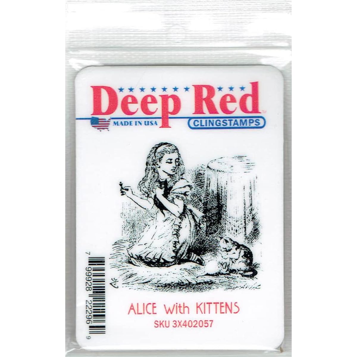 Deep Red Cling Stamp 2"X2"-Alice w/Kittens (parallel input product)