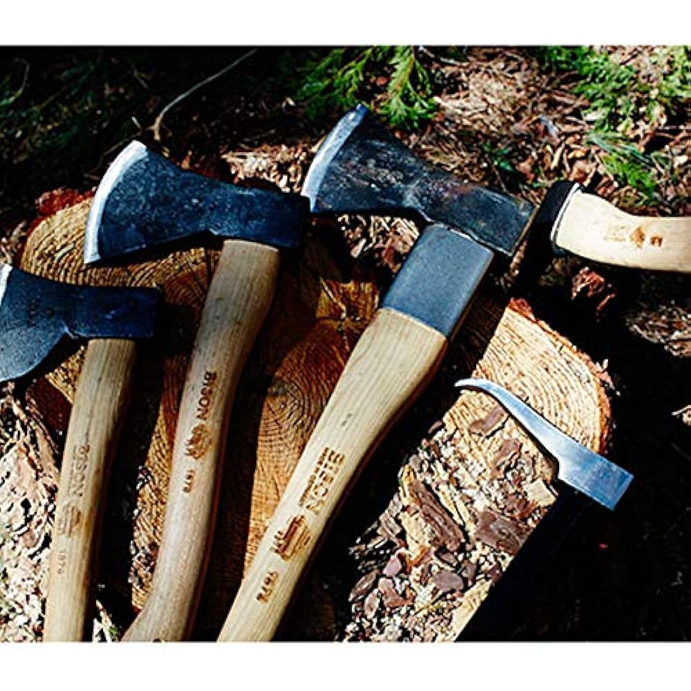 Bison wood chopping ax BISON 1879 series BP18-S1 with leather cover