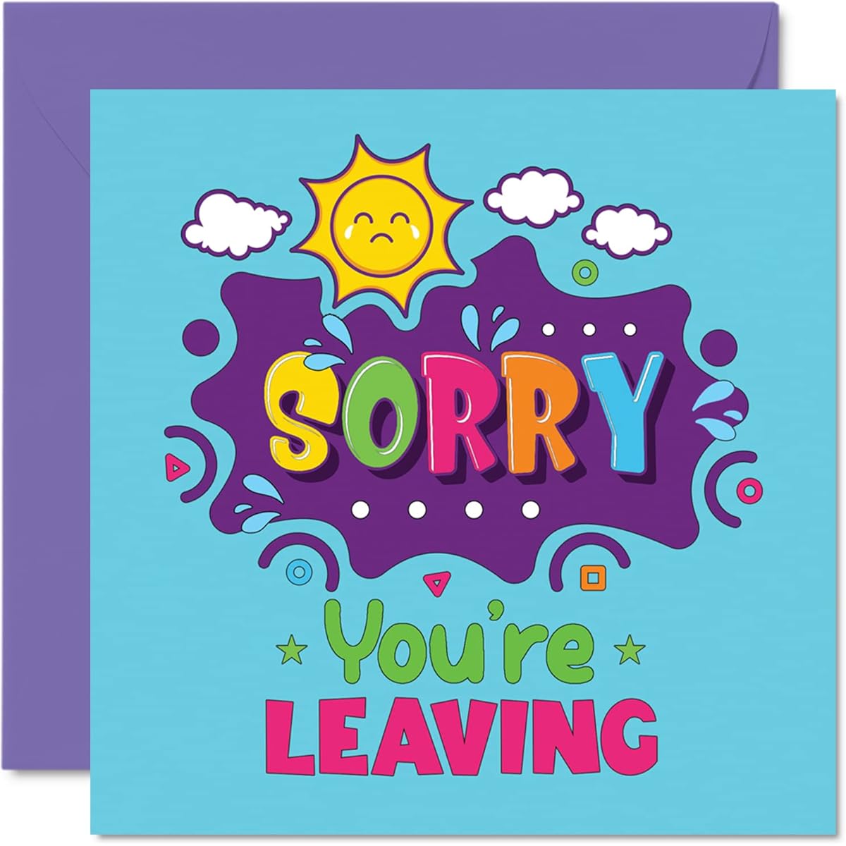 Holiday Gifts for Coworkers, Colleagues, Women, Men - Sorry You're Leaving - Sorry Your Leaving Good Luck In Your New Job Card 5.7 Inch Funny Retirement Gifts Congratulations Greeting Card