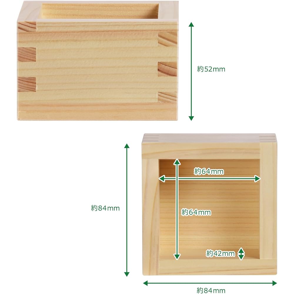 Morikuru Hinoki Masu, Made in Japan, Tono Hinoki, Branded Materials, Craftsman Processed, 1 Go, 172ml, Masu, Masu, Masu, SG Wonder zone MN08-02