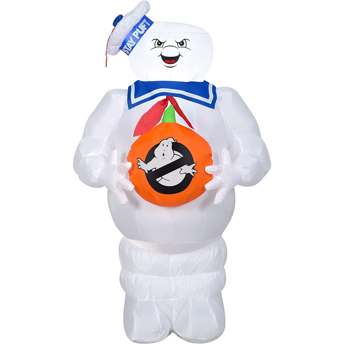 National Tree Company Inflatable Decoration White Ghostbusters Marshmallow Man Self-Inflating Plug-In Halloween Collection 42"