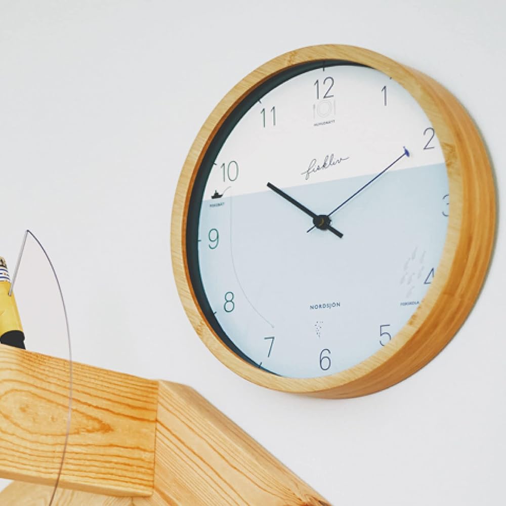 Interform Wall Clock Radio Clock CL-3027 Fisk Rive Fish Diameter 25 x Depth 5 Radio Step Movement