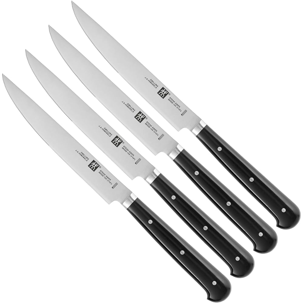 ZWILLING "Steak knife 4pcs set in wooden box" Steak knife wave blade serration [Japanese regular product] 39029-004