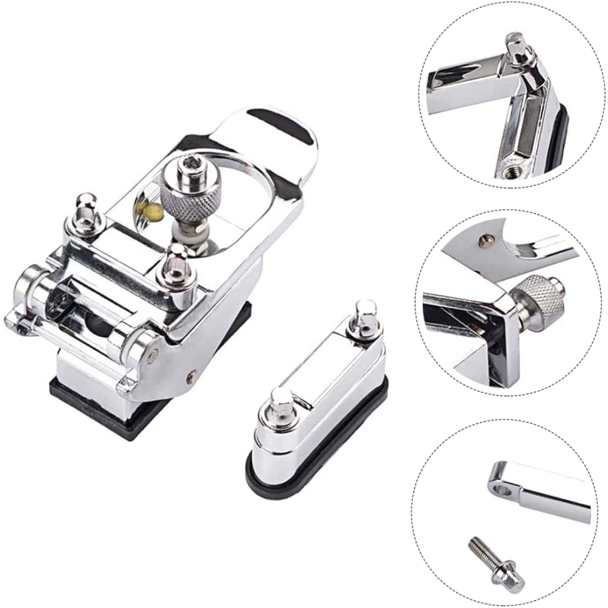 VICASKY 2Pcs Regulator Drum Adjuster Snare Drum Strainer Regulator Drum Regulator Stainless Steel Silver Throw Off End Wire