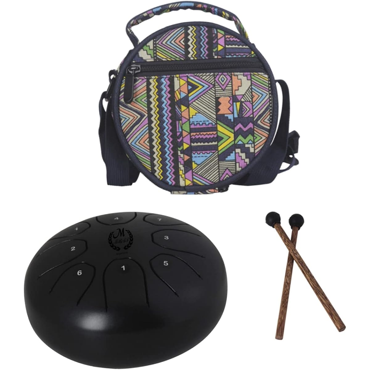 VICASKY 3 Set Steel Tongue Drum Kids Musical Flower Tongue Drum Lotus Drum Pentatonic Drum Wood Pocket Drum Gift Choice