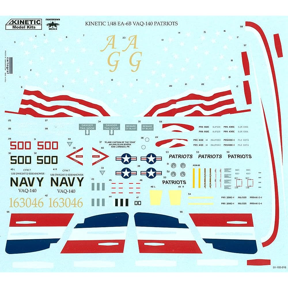 Kinetic 1/48 US Navy Grumman EA-6B Prowler Plastic Model KNE48022